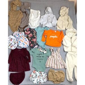 Baby Girl Clothing Lot 6-9 Months Bundle 21 Pc Dresses Bodysuits‎ Jackets Outfit